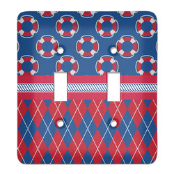 Buoy & Argyle Print Light Switch Cover (2 Toggle Plate)