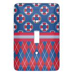 Buoy & Argyle Print Light Switch Cover