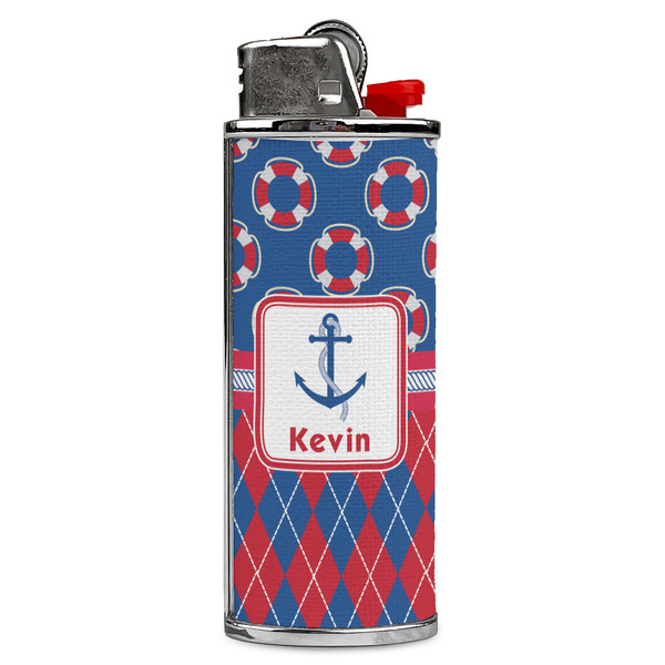 Custom Buoy & Argyle Print Case for BIC Lighters (Personalized)