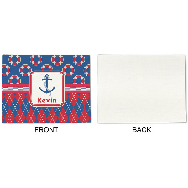 Buoy & Argyle Print Linen Placemat - APPROVAL Single (single sided)
