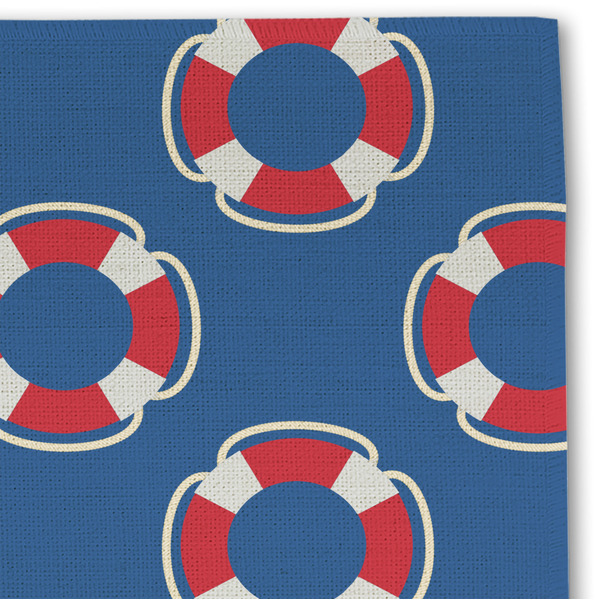 Buoy & Argyle Print Linen Placemat - DETAIL