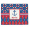 Buoy & Argyle Print Single-Sided Linen Placemat - Single w/ Name or Text