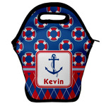 Buoy & Argyle Print Lunch Bag w/ Name or Text
