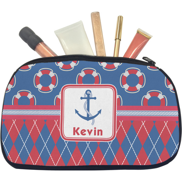 Buoy & Argyle Print Makeup Bag Medium
