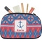 Buoy & Argyle Print Makeup / Cosmetic Bag - Medium (Personalized)