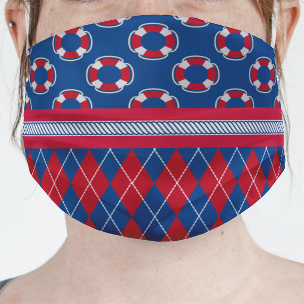 Custom Buoy & Argyle Print Face Mask Cover