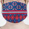Buoy & Argyle Print Mask - Pleated (new) Front View on Girl