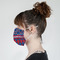 Buoy & Argyle Print Mask - Side View on Girl