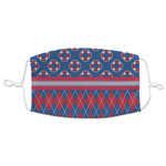 Buoy & Argyle Print Adult Cloth Face Mask - XLarge