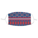 Buoy & Argyle Print Adult Cloth Face Mask - Standard