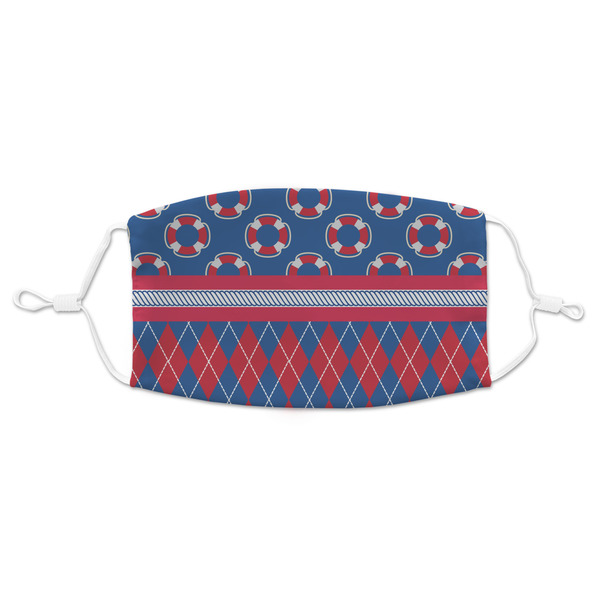 Custom Buoy & Argyle Print Adult Cloth Face Mask - Standard