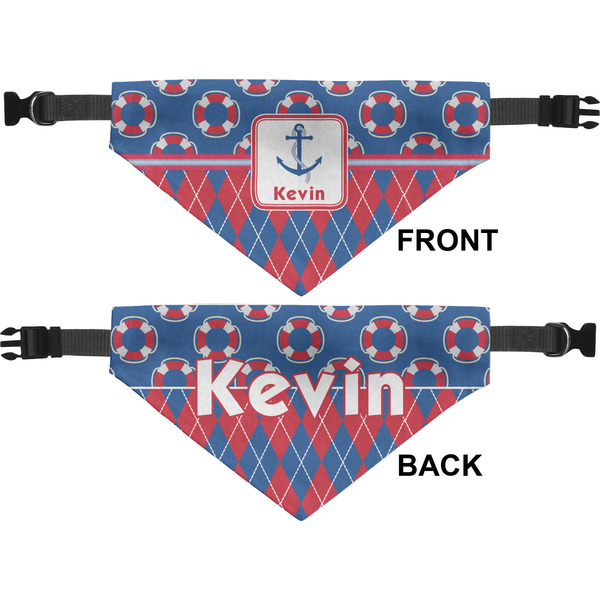 Buoy & Argyle Print Medium Dog Bandana Approval
