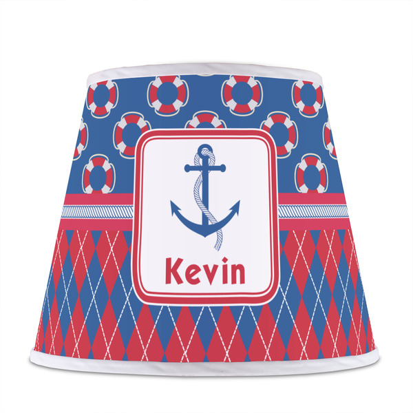 Buoy & Argyle Print Poly Film Empire Lampshade - Front View