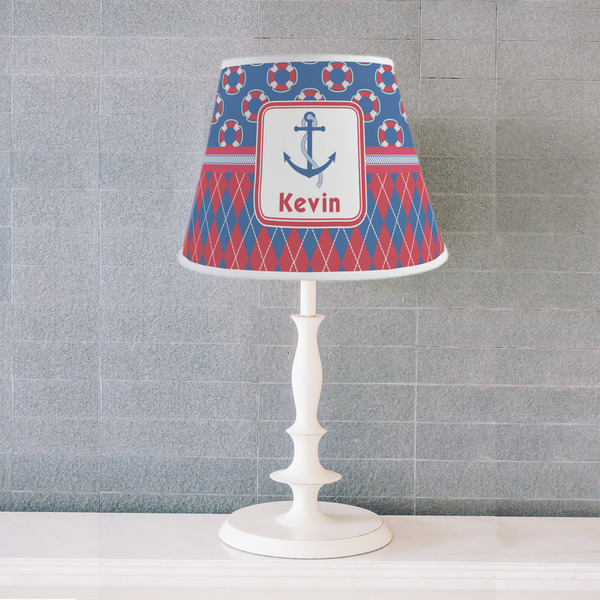 Buoy & Argyle Print Poly Film Empire Lampshade - Lifestyle