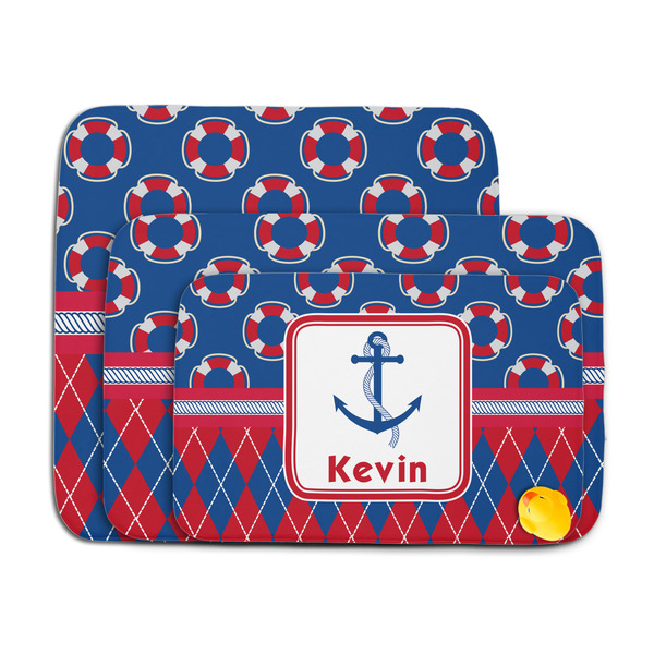 Buoy & Argyle Print Memory Foam Bath Mat - MAIN PARENT