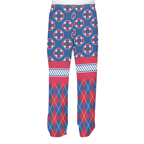 Buoy & Argyle Print Men's Pjs Back - on model