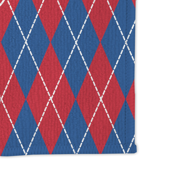Buoy & Argyle Print Microfiber Dish Rag - DETAIL