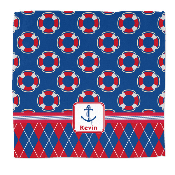 Custom Buoy & Argyle Print Microfiber Dish Rag (Personalized)