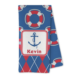 Buoy & Argyle Print Kitchen Towel - Microfiber (Personalized)