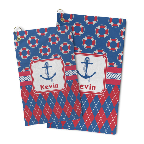 Buoy & Argyle Print Microfiber Golf Towel - PARENT/MAIN