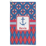Buoy & Argyle Print Microfiber Golf Towel (Personalized)