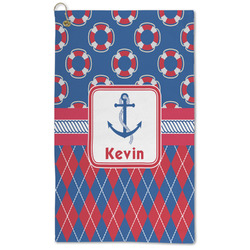 Buoy & Argyle Print Microfiber Golf Towel (Personalized)