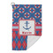 Buoy & Argyle Print Microfiber Golf Towels Small - FRONT FOLDED