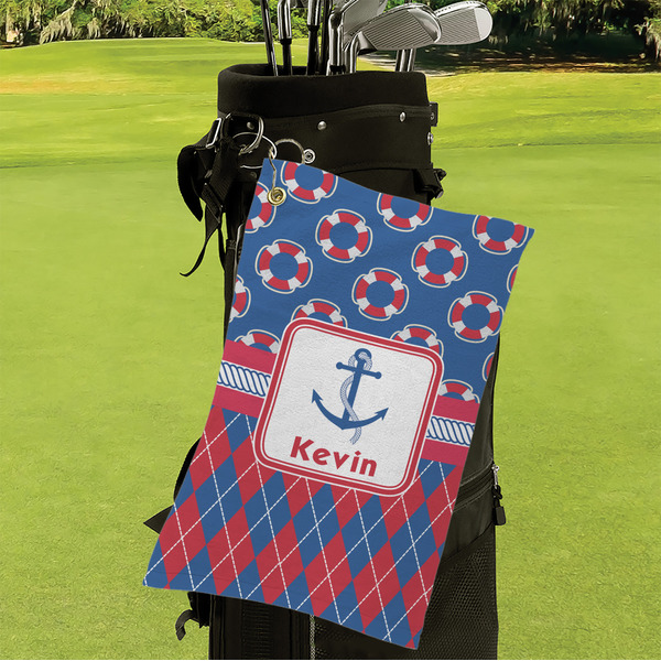 Buoy & Argyle Print Microfiber Golf Towels - Small - LIFESTYLE