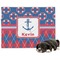 Buoy & Argyle Print Dog Blanket - Large (Personalized)