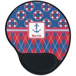 Buoy & Argyle Print Mouse Pad with Wrist Support