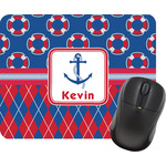 Buoy & Argyle Print Rectangular Mouse Pad (Personalized)