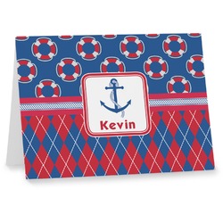 Buoy & Argyle Print Note cards (Personalized)