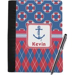 Buoy & Argyle Print Notebook Padfolio - Large w/ Name or Text