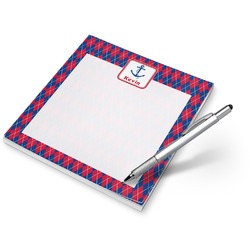 Buoy & Argyle Print Notepad (Personalized)