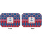 Buoy & Argyle Print Octagon Placemat - Double Print Front and Back