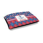 Buoy & Argyle Print Outdoor Dog Bed - Medium (Personalized)
