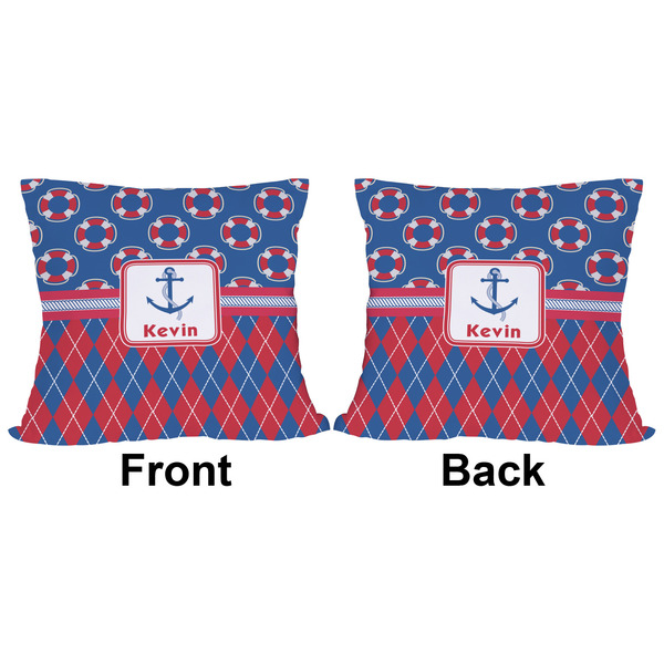 Buoy & Argyle Print Outdoor Pillow - 16x16
