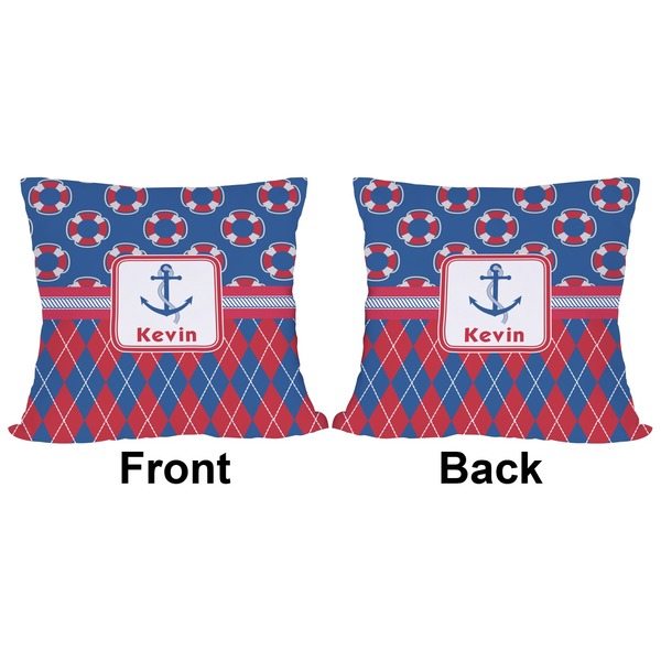 Buoy & Argyle Print Outdoor Pillow - 18x18