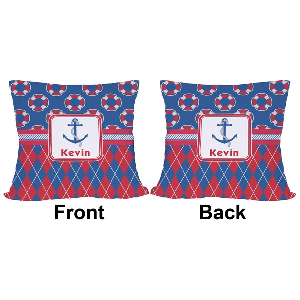 Buoy & Argyle Print Outdoor Pillow - 20x20