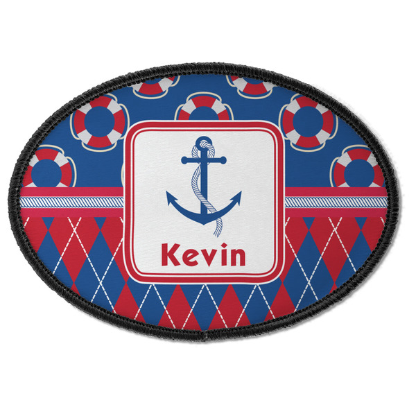 Buoy & Argyle Print Oval Patch