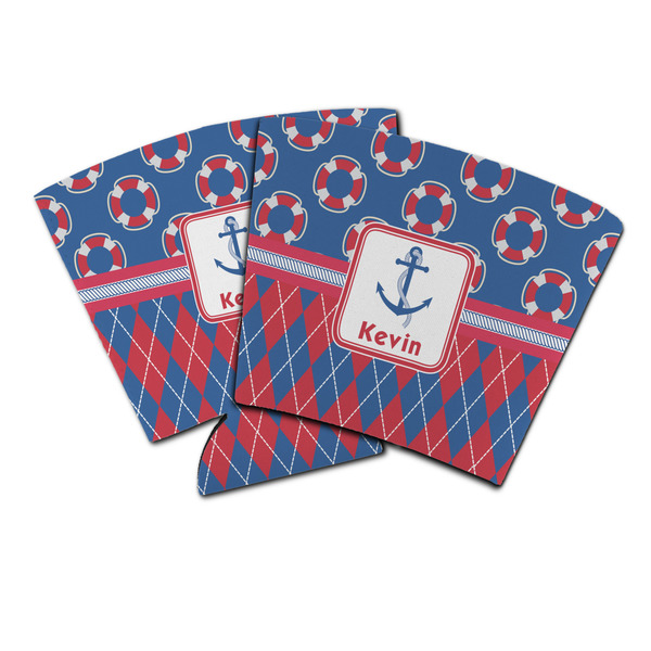 Custom Buoy & Argyle Print Party Cup Sleeve (Personalized)