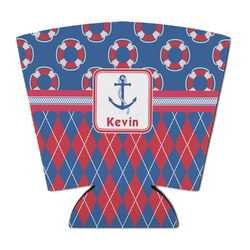 Buoy & Argyle Print Party Cup Sleeve - with Bottom (Personalized)