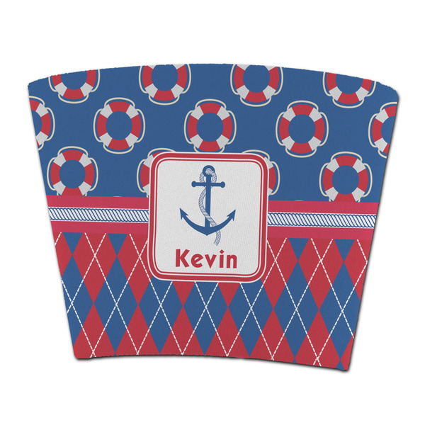 Custom Buoy & Argyle Print Party Cup Sleeve - without bottom (Personalized)