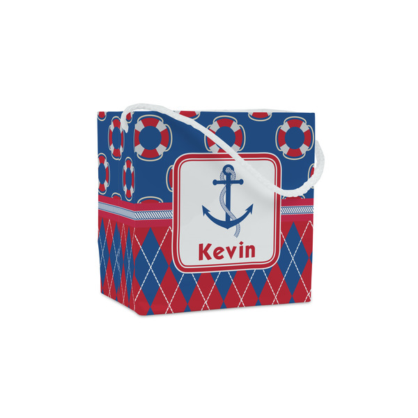 Custom Buoy & Argyle Print Party Favor Gift Bags - Gloss (Personalized)