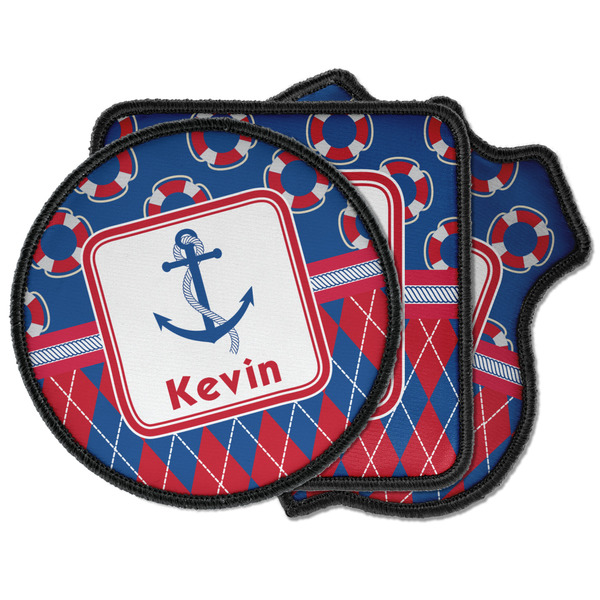 Custom Buoy & Argyle Print Iron on Patches (Personalized)