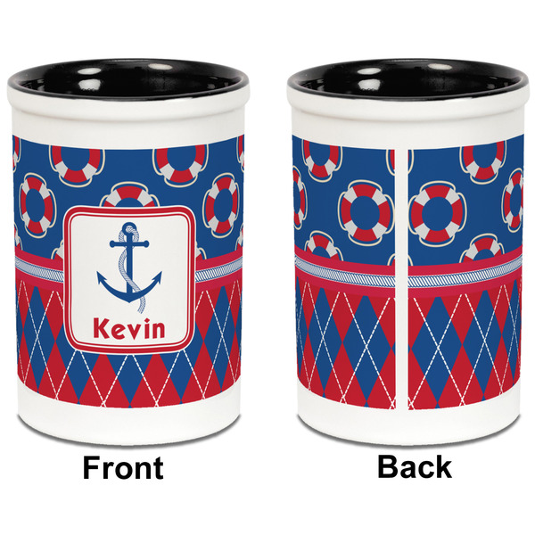 Buoy & Argyle Print Pencil Holder - Black - approval