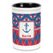 Buoy & Argyle Print Ceramic Pencil Holders - Black