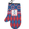 Buoy & Argyle Print Left Oven Mitt (Personalized)