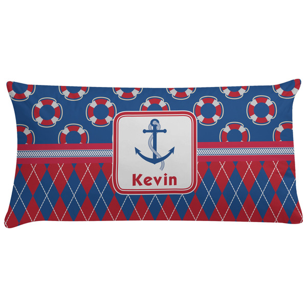 Custom Buoy & Argyle Print Pillow Case (Personalized)