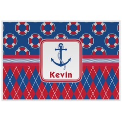 Buoy & Argyle Print Laminated Placemat w/ Name or Text